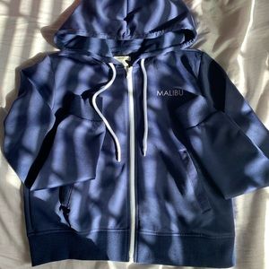 navy blue zip up hoodie